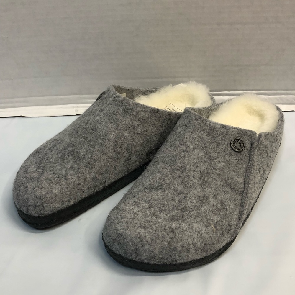 BIRKENSTOCK Zermatt Light Gray Shearling Slipper